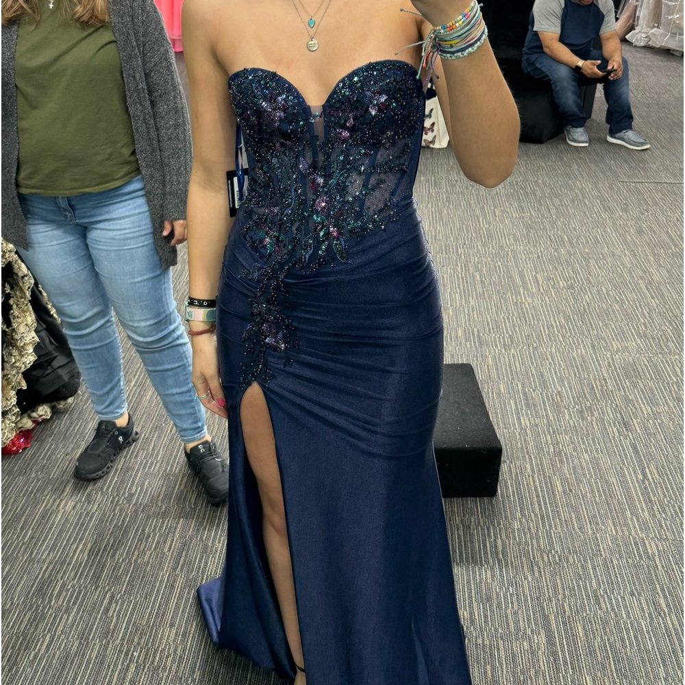 Navy Blue Prom Dress
